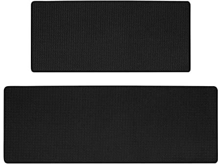 Lisher - Alfombra de cocina, antifatiga, alfombra de cocina, para alfombra de suelo, alfombra de cocina, antideslizante, impermeable, 2 piezas