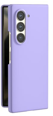 Hauw Funda para Galaxy Z Fold6 5G,Carcasa de Teléfono Plegable Antideslizante Ultradelgada para PC Dura para Samsung Galaxy Z Fold6 5G 2024,Morado