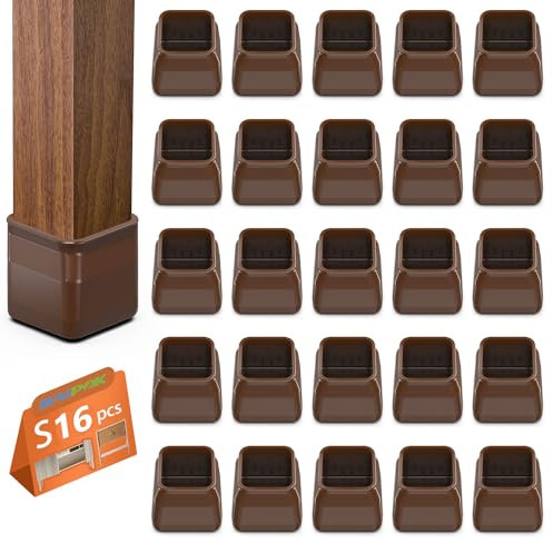 Housses de protection carrées pour pieds de chaise, en silicone, protection de sol rectangulaire, sans rayures et sans bruit