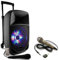 Party Light & Sound - Enceinte Autonome Karaoke sur Batterie 300W Bluetooth PARTY-8LED 2 micros filaires - Tuner - Fête Soirée Anniversaire
