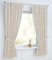 Vorhang mit Raffhalter Cottage weiß beige Natur Landhaus Küche Gardine Baumwolle kariert Blickdicht Schlaufen (1 Stück) B 110 x H 175 cm