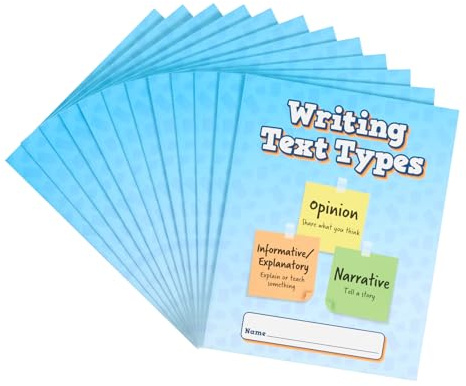 Really Good Stuff Writing Text Types Folders - Primary, Tri-Fold, 3-Pocket - Set of 12