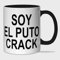 LINFORMAL - Taza de Cerámica 350ml - Ideal para el Desayuno y Tomar Café - Tazas Originales para Regalar - Humor Sarcástico - Apta para Microondas y Lavavajillas - Soy el El Put@ Crack