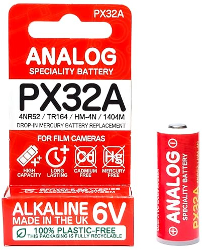 ANALOG PX32 4NR52 HM-4N TR164 E164 A32PX V164PX PX32A 6V Alkaline Battery for Yashica Electro 35 MADE IN UK