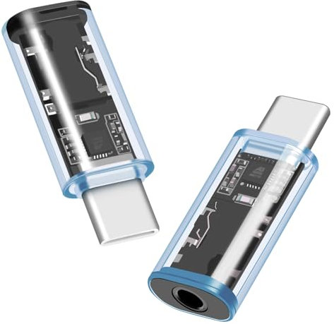 Seminer USB C to 3.5mm Audio Adapter (2 Pack), USB Type C to Aux Female Headphones Jack DAC-USB C Headphone Adapter for iPhone 15 Series, iPad Pro, Galaxy