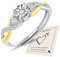HEEYA Ringe für Damen Sterling Silber 925 Plattiert Ringe Verstellbarer Ring Ewigkeit Verlobungsring Verdrehtes Seil 5A Zirkonia Eheringe Promise Ring für Frauen mit Geschenkbox - Gold