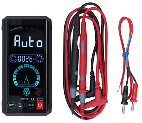 ET8198B Digital Multimeter, 5999 Zählt True RMS Multimeter mit K-Typ Thermo elements, NCV, VFC, Großer Touchscreen, Auto AC/DC, Spannungs Tester für Elektriker, HVAC, Automotive