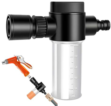Schaumpistole Hochdruckreiniger - 5,71 Zoll Schaumlanze Für Kärcher | Hundert Milliliter Druckbeladener Schaumkanone, Einstellbarer Rasensprenger Mit Skala Gartenausrüstung Zubehör Für Erwachsene