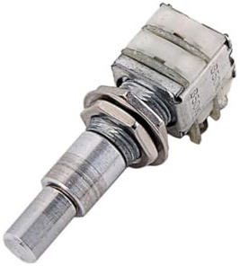 B50k Gitarrenpotentiometer Pg324 Konzentrisch, Silber Metall | Vintage Taper, Mittelrastung und Tone Controls, Ersatzteil für E-gitarre und Bass