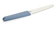 Woll – Cutting Edge Vespermesser 12 cm – Scharfes Küchenmesser aus deutschem Edelstahl DIN 1.4116 – ergonomischer Griff blau – vielseitiges Messer für Brotzeit, Käse & Aufschnitt