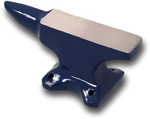 Mini Cast Iron Anvil Block for Jewellery & Small Metal Work | Compact Bench Tool with Mounting Holes – 12.7 cm Metal Shaping Surface – 450 g