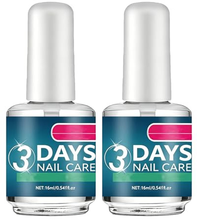 3 Days Nail Care - 2PCS Nails Strengthener for Weak and Damaged Nails - Nail Care Oil with Keratin Amino Acid Formula - Daily Strengthening Nourishment, Nail Growth Oil, Clear Finish