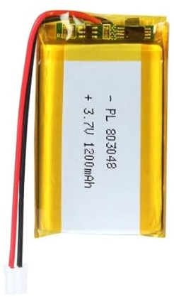 YUNIQUE GREEN-CLEAN-POWER Batterie LiPo 3,7 V 1200 mAh 803048 avec connecteur JST – Batterie rechargeable pour appareils électroniques, RC et projets de bricolage