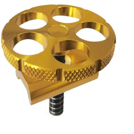 Crabop Aluminum Alloy C-Type Hinge Clamp Lever for Brompton Folding Bike, CNC Anti-Skid Buckle Handle, Lightweight 39.5g Replacement Part(Gold)