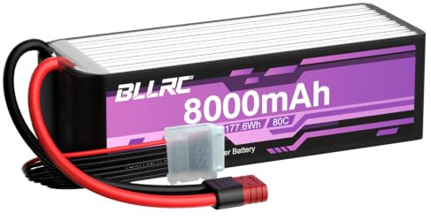 1PCS 6S 22.2V 80C 8000mAh LiPo-Akku mit T-Stecker für RC-LKW, Geländewagen, Quadrokopter, Fotodrohnen und Hubschrauber