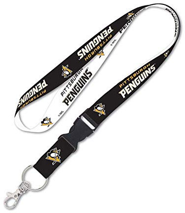 WinCraft NFL-Schlüsselband mit Abnehmbarer Schnalle, 34963010, Pittsburgh Penguins, 3/4