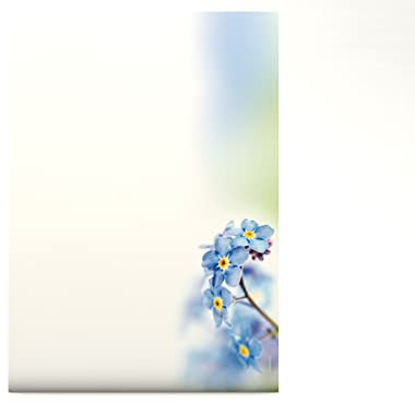 Natur und Blumen Motivpapier Veilchen, 50 Blatt Briefpapier DIN A4, 90g/qm