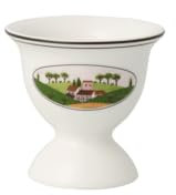 Villeroy und Boch Charm und Breakfast Design Naif Eierbecher, 6 cm, Premium Porzellan, Weiß/Bunt