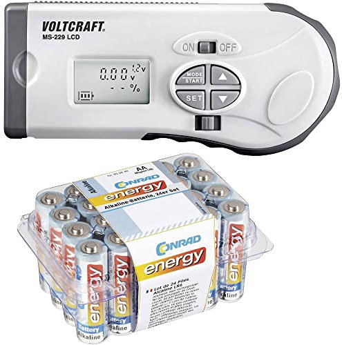 VOLTCRAFT Batterietester MS-229 Messbereich (Batterietester) 1,2 V, 1,5 V, 3 V, 9 V, 12 V Akku, Batterie MS-229
