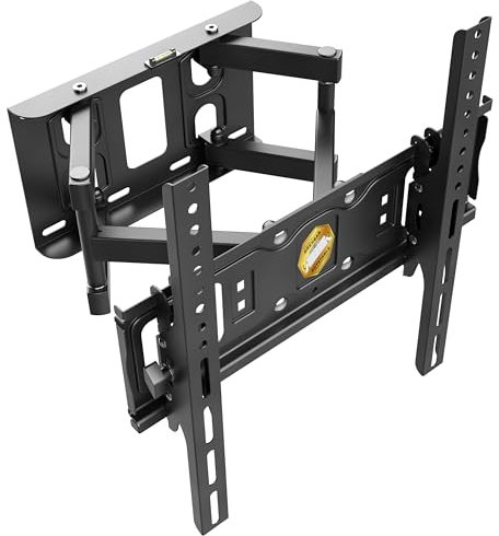 RICOO TV Wandhalterung Schwenkbar für 32-55 Zoll Fernseher Halterung Wand Fernsehhalterung S6244 Universal Wohnwand Schwenkarm Neigbar Fernseh-Arm Flach Smart Curved OLED bis 45 kg & VESA 400 x 400