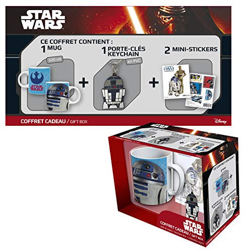 ABYSTYLE - Star Wars - Mug Pack 320ml + PVC Keychain + R2D2 Sticker