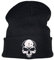 Baddery: Strickmütze - Totenkopf - Geschenk für Metal Fans - Unisex Beanie Mütze für Herren und Damen - Halloween Skull (One Size - Schwarz)