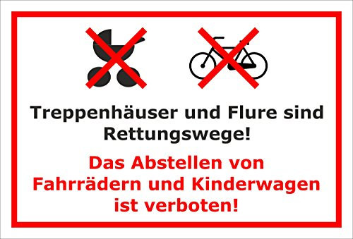 Melis-Folienwerkstatt Schild - Fahrräder abstellen - 30x20cm | 3mm Hartschaum – S00050-036-B -20 Varianten