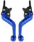 Fydun Motorrad Bremshebel 1 Paar Kupplungshebel CNC Aluminium Doppel Scheibenbremse Hebel Kupplungsbremshebel für Motorrad Roller Modifikation (Blau)