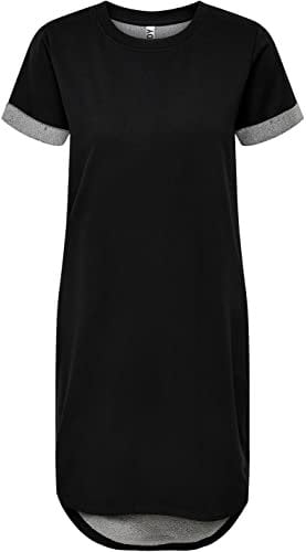 JDY Damen JDYivy Life S/S Dress Jrs Noos L ssiges Kleid, Schwarz, M EU