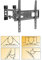 Multifunktional schwenkbar neigbar TV Wandhalterung - Eckmontage Wandversatzmontage Nischenmontage - VESA bis max. 400x400 für 26-55 Zoll ausziehbar auf max. 47cm Halter
