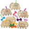Baker Ross Ambari-Elefant-Holzfädel-Sets, 5er-Packung, pädagogische Kunst und Basteln für Kinder, Rangoli, Festival der Lichter, AX335, Mittel