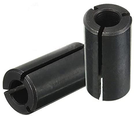 Pack of 2 Stainless Steel Router Collet Set 1/2'' To 1/4'' Dia Chuck Driver Adapter Converter for Woodworking Engraving Machine Tool