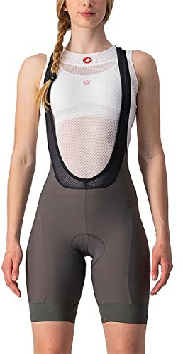 CASTELLI Damen Prima Bibshort Radhose, Waldgrau/Schwefel, L