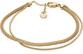Skagen Armband Für Frauen Merete, Länge: 165+25mm, Breite: 5.4mm Gold-Edelstahl-Armband, SKJ1596710