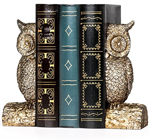 MXARLTR Serre-Livres décoratifs pour étagères, Serre-Livres Vintage en résine avec Base antidérapante pour Livres, Magazines, décoration de Maison, Bureau