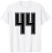 Nummer 44 Black Sports Team Varsity Nummer 44 T-Shirt