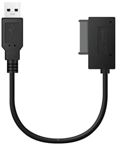 WUNDER Adaptador USB PC 6P + 7P CD DVD SATa USB 2.0 Convertidor Slimline Sata 13 Pin Drive Cable para PC Laptop Notebook