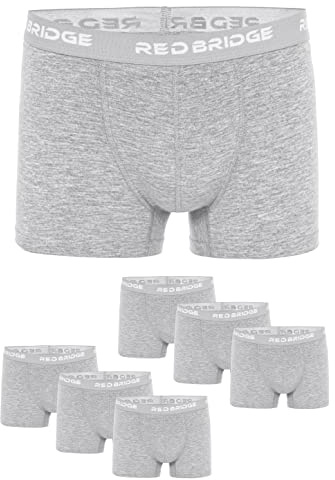 Redbridge Herren Boxershorts Set – 6er Pack enganliegende Unterhosen aus Baumwolle – Elastischer Bund mit Logo – Bequeme Unterwäsche im klassischen Schnitt