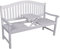 Benelando Gartenbank 3 Sitzer ausklappbarer Tisch Bank Holz Holzbank Parkbank Garten