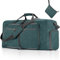 Vomgomfom Leichte Faltbare Reisetasche Groß 65L Sporttasche Damen Herren mit Schuhfach, Travel Duffle Bag Sport Tasche für Reisen Gym Urlaub Übernachtung (Grün)