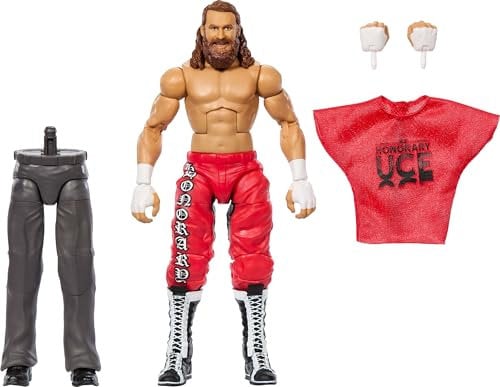 Mattel WWE Elite Collection Actionfigur & Zubehör, Premium Live Event Sami Zayn mit austauschbaren Händen & Build-A-Figure Teilen