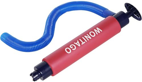 LINGVUM Bilge Pump for Kayak Canoe and Boat - 17 Inch Manual Portable Kayak Hand Water Pumps with Reversible Hose, Rosy