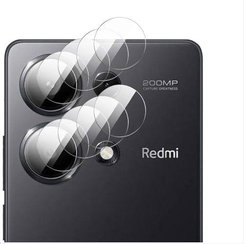 GIOPUEY [Super Delgado 4 Pack Protector de Lente de Cámara Compatible con Redmi Note 13 Pro 4G, HD Vidrio Templado [Dureza Alta Grado 9H], Protector de cámara para Redmi Note 13 Pro 4G
