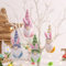 Ostern Deko Wichtel Figuren Anhänger, 4 Stück Mini Osterwichtel Puppen, Handgemachte Schwedischen Osterhasen Gnom Figuren, Frühling Geschenke für Freunde Familie (Stil C/4 Stück)
