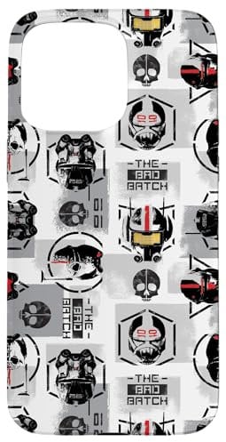 iPhone 15 Pro Max Star Wars The Bad Batch Helmets Print White Case