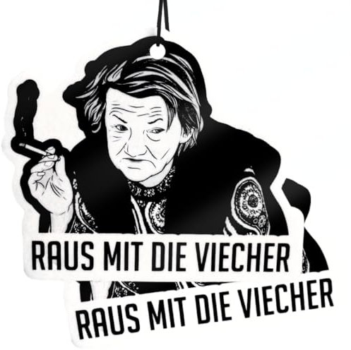 ZETTMANN® NEU: 2er Premium Familie Ritter Duftbaum Auto Lustig I Norman und Karin Ritter I Raus mit die Viecher (Vanille)