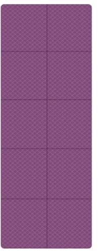 Fiorky Faltbare Yogamatte, zusammenklappbare Fitness-Trainingsmatte, rutschfest, 4 mm dick, Trainingsmatte, multifunktional, for Yoga, Pilates und Bodentraining (lila 183 x 61 x 0,4 cm)