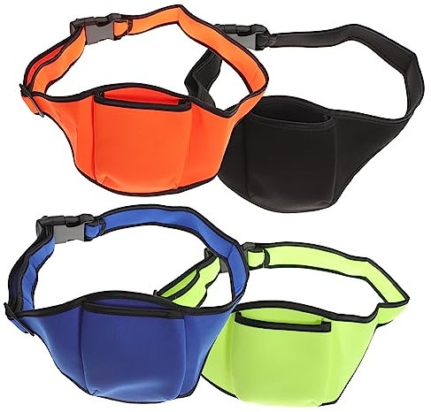 4pcs Adjustable Microphone Belt Pouches Waterproof Waist Carrier for Running Fitness and Theatre Mixed Color