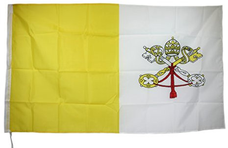 Drapeau Cité du Vatican État pontifical S.SEDE Pape APOSTOLIQUE Vatican Drapeau 90 x 150 cm de haute qualité tissu épais robuste