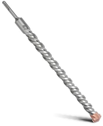 MOXPIFY Foret SDS Plus 28 x 460 mm avec double hélice pour marteau perforateur en béton, pierre, pierre naturelle